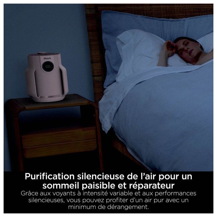 Purificateur d'air - SHARK - NeverChange Mini - Ultra silencieux - 23m2 - Rose