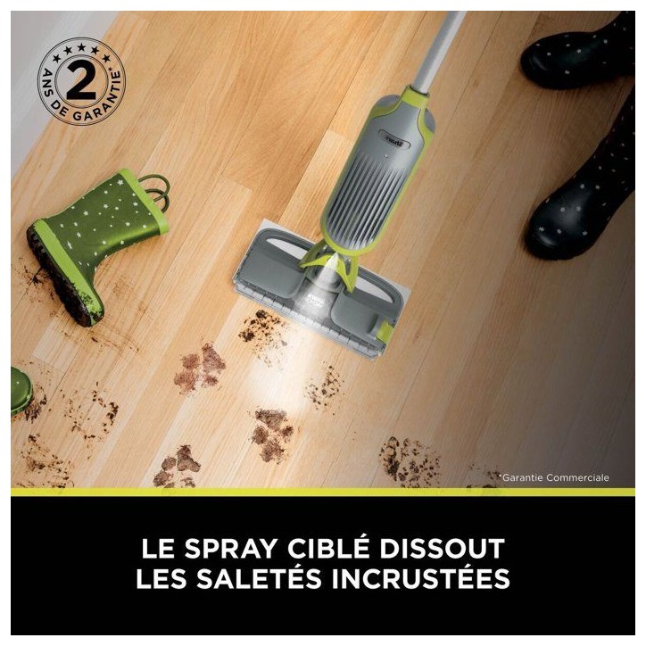 Aspirateur balai laveur sans fil 2-en-1 VacMop SHARK - VM200EU - Nettoyage par pulvérisation - 1,52kg - Tampons jetables