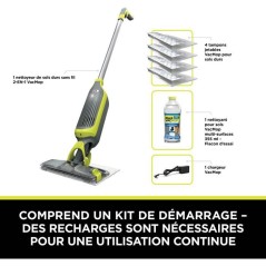 Aspirateur balai laveur sans fil 2-en-1 VacMop SHARK - VM200EU - Netto