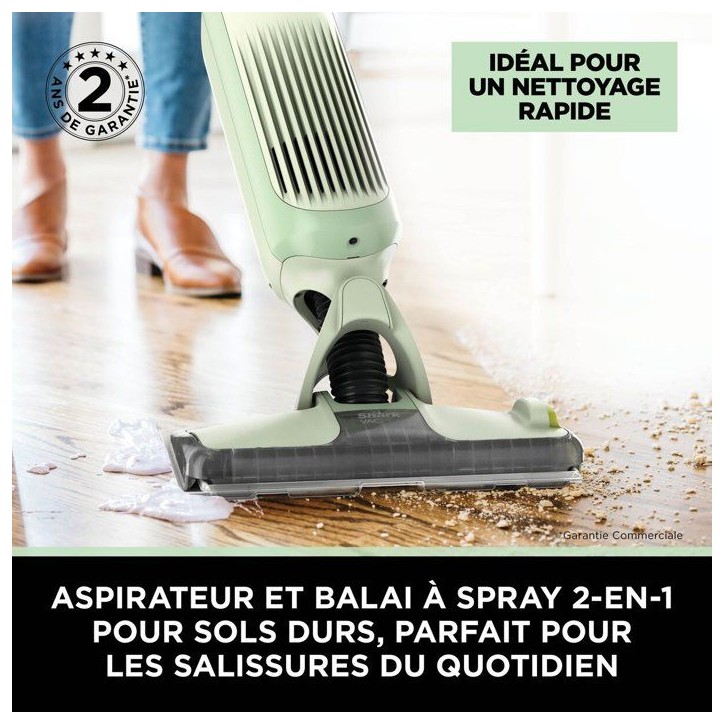 Aspirateur balai sans fil 2-en-1 VacMop SHARK - VM200EUGN - Nettoyage par pulvérisation - 1,52kg - Tampons jetables