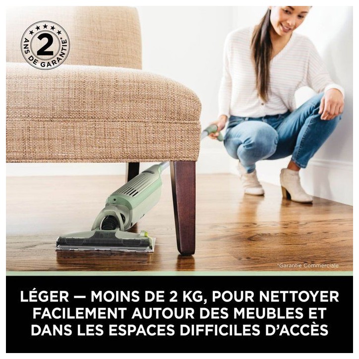 Aspirateur balai sans fil 2-en-1 VacMop SHARK - VM200EUGN - Nettoyage par pulvérisation - 1,52kg - Tampons jetables