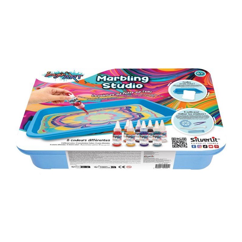 Kit de peinture marbrée avec poudre magique - Silverlit – Imagin'Ar