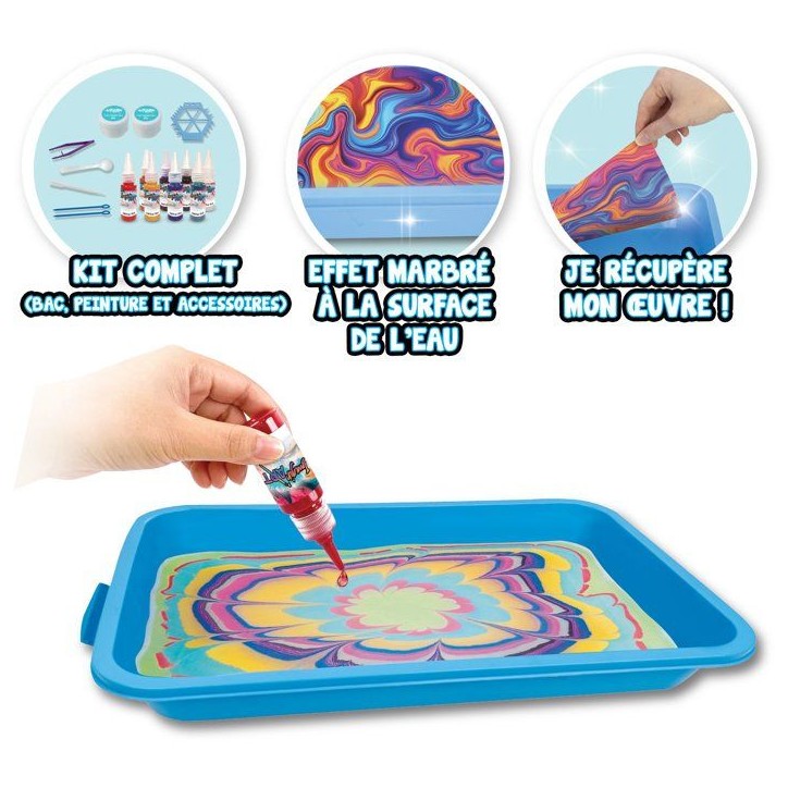 Kit de peinture marbrée avec poudre magique - Silverlit – Imagin'Art - Marbling Studio Kit de peinture marbrée avec poudre magique - Silverlit – Imagin'Art - Marbling Studio