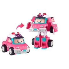 Figurine robot 10 cm - Silverlit – Robocar Poli – Véhicule Transf
