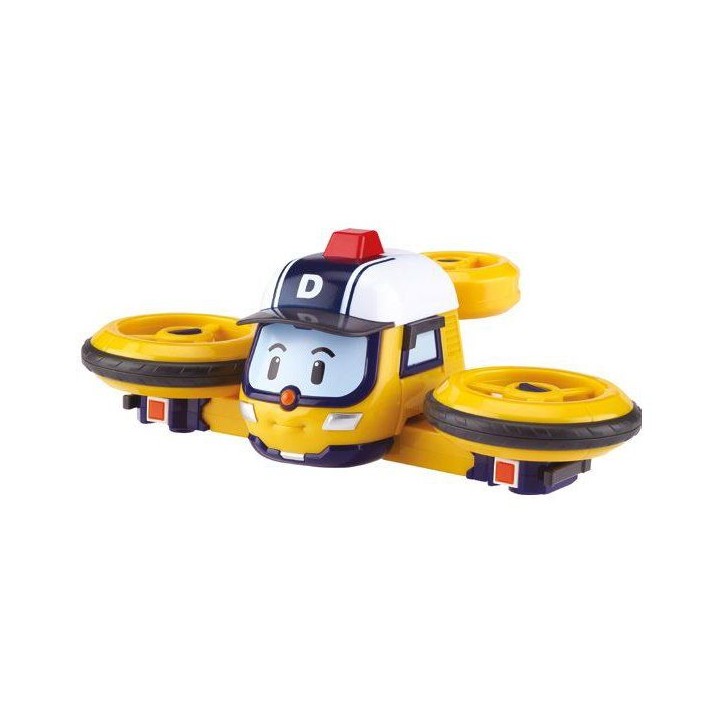 Figurine robot drone 10 cm - Silverlit – Robocar Poli – Véhicule Transformable Drooney 2-en-1