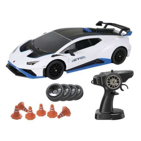 Voiture radiocommandée - Silverlit - 4Speed - Lamborghini Drift 1:18 - avec pneus drift & course - 2.4 GHz
