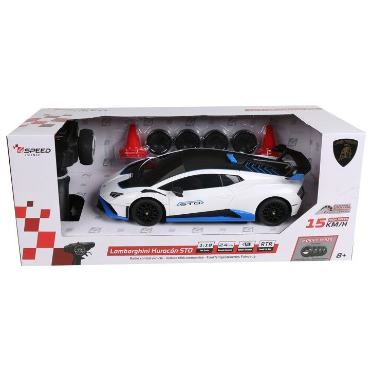 Voiture radiocommandée - Silverlit - 4Speed - Lamborghini Drift 1:18 - avec pneus drift & course - 2.4 GHz Voiture radiocommandée - Silverlit - 4Speed - Lamborghini Drift 1:18 - avec pneus drift & course - 2.4 GHz