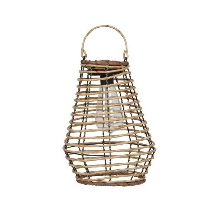 Lanterne Solaire - SMART GARDEN - Maris - Filament LED blanc chaud - 5 lumens - Beige naturel - Plastique - 27 x 21 cm