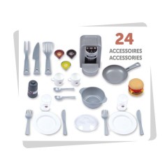 Cuisine pour enfant - Smoby - Modele Safran - Des 3 ans - Accessoires inclus - Fabriqué en France