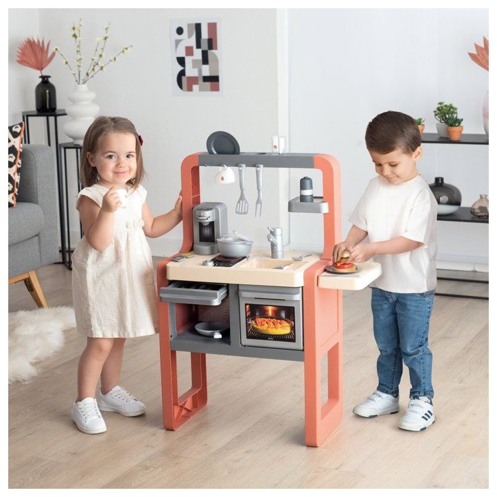 Cuisine pour enfant - Smoby - Modele Safran - Des 3 ans - Accessoires inclus - Fabriqué en France