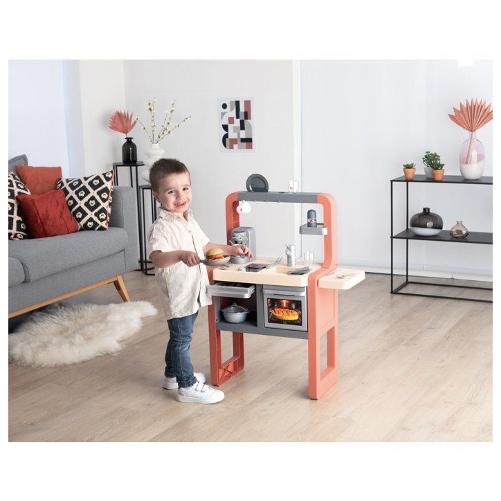 Cuisine pour enfant - Smoby - Modele Safran - Des 3 ans - Accessoires inclus - Fabriqué en France
