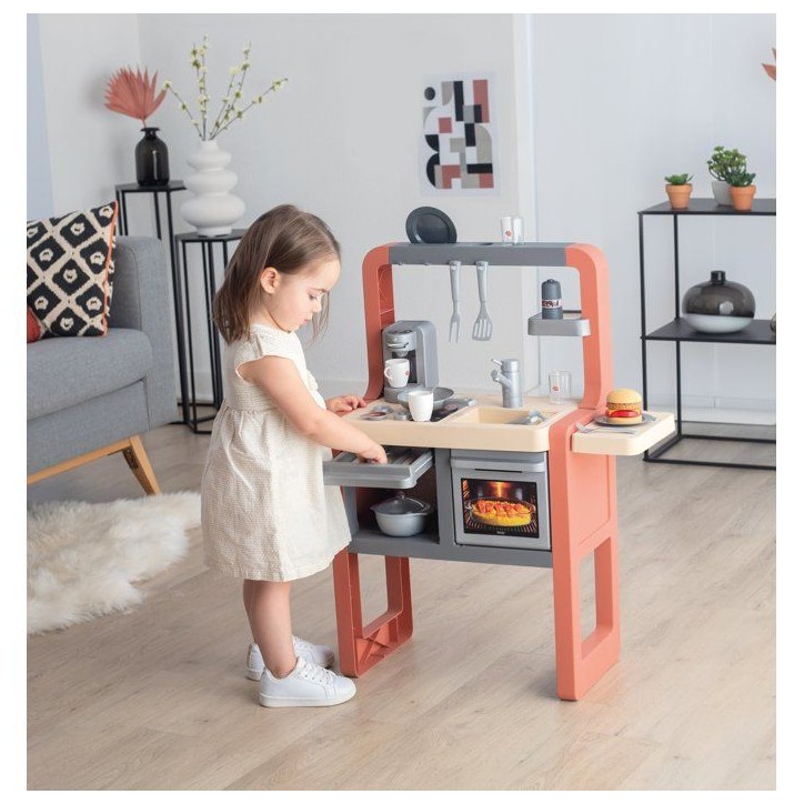 Cuisine pour enfant - Smoby - Modele Safran - Des 3 ans - Accessoires inclus - Fabriqué en France