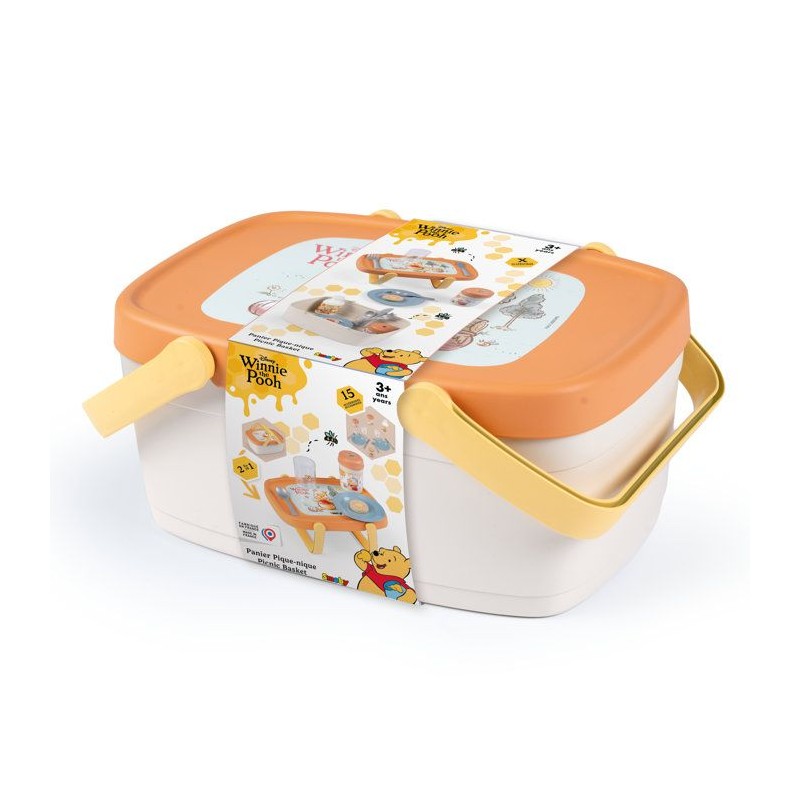 Smoby - Winnie l'ourson - Panier Pique Nique 2en1 - Des 2ans
