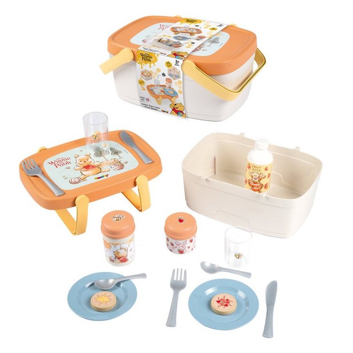 Smoby - Winnie l'ourson - Panier Pique Nique 2en1 - Des 2ans Smoby - Winnie l'ourson - Panier Pique Nique 2en1 - Des 2ans