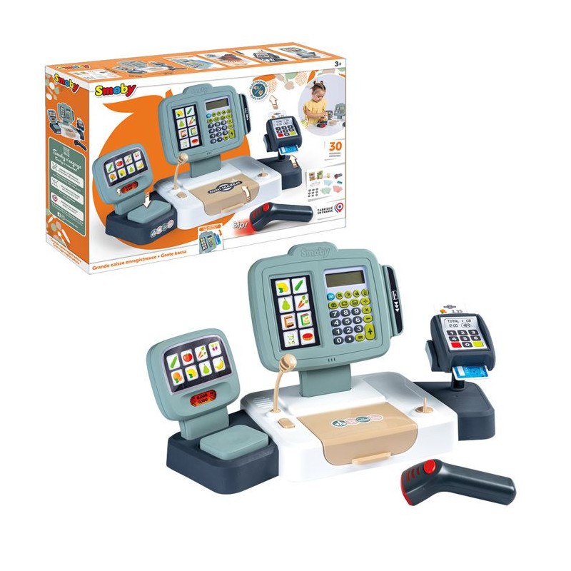 Smoby - Grande Caisse Enregistreuse - Des 3 ans - 30 accessoires - Fab
