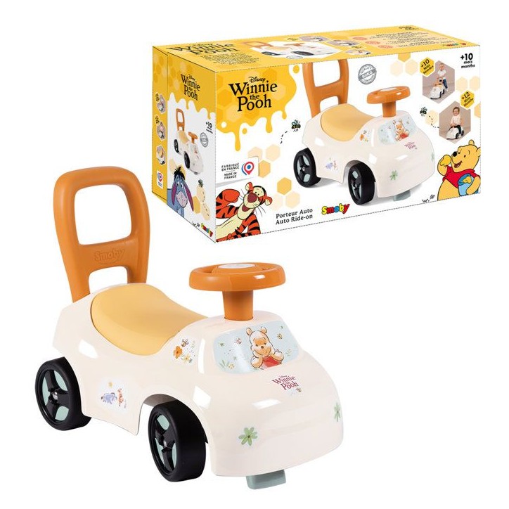 Porteur Auto - Smoby - Winnie l'ourson - Des 10 mois - Fabriqué en France