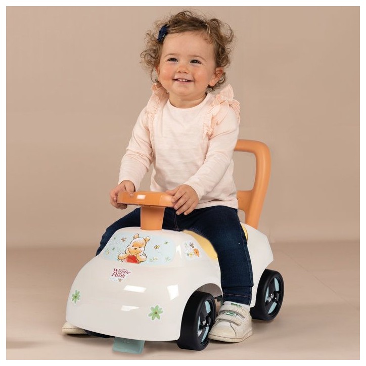 Porteur Auto - Smoby - Winnie l'ourson - Des 10 mois - Fabriqué en France