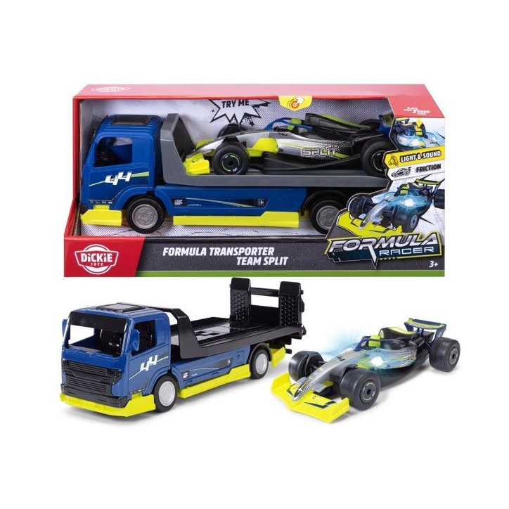 Dickie - Transporteur Formule 1 - 35 Cm - Des 3 ans - Fonctions sonores et lumineuses