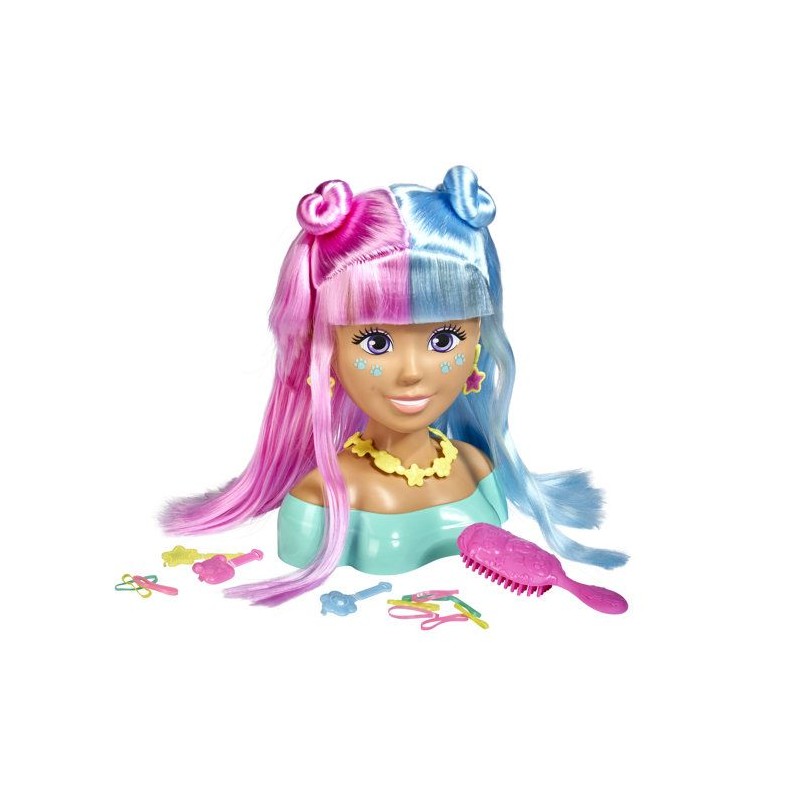Tete a Coiffer - Kawaii Hi - Simba - Cheveux bicolores longs, doux et