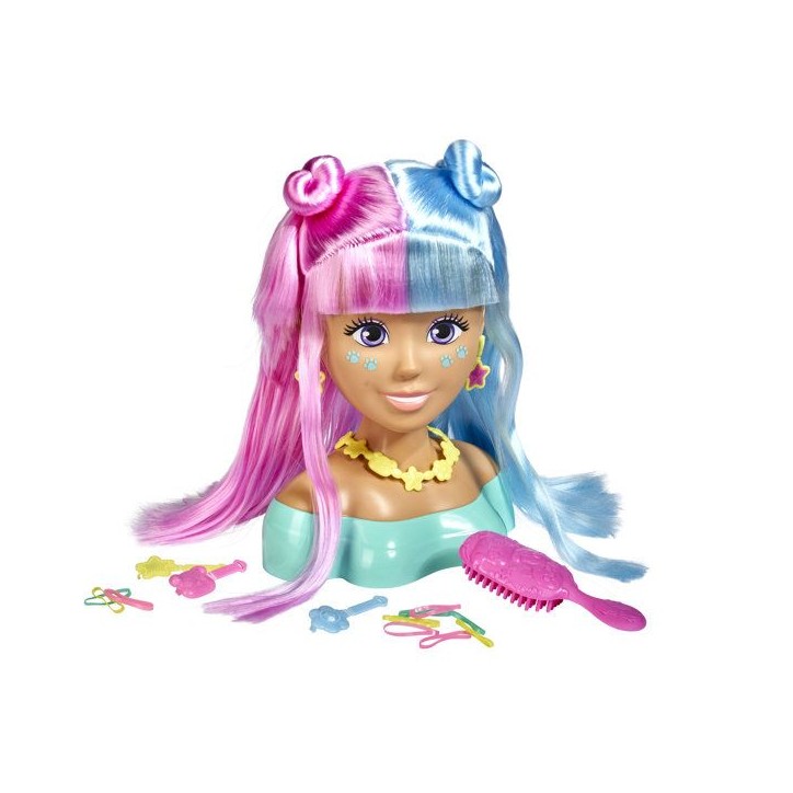Tete a Coiffer - Kawaii Hi - Simba - Cheveux bicolores longs, doux et faciles a coiffer. - Des 4 ans