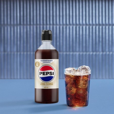 Concentré boisson SODASTREAM - Pepsi Zéro Sans Caféine - Jusqu'a 9 L - Pour Machine a eau pétillante et Soda - Lot 6 x 440 m