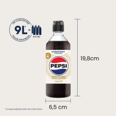 Concentré boisson SODASTREAM - Pepsi Zéro Sans Caféine - Jusqu'a 9