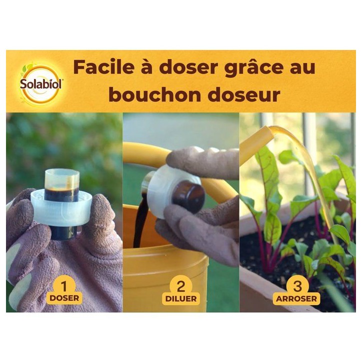 Engrais complet liquide - SOLABIOL - 2,5 L - Jusqu'a 250 L de solution - Universel - Tous types de cultures