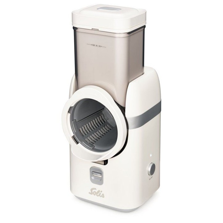 Râpe a légumes électrique - multifonction - SOLIS - Multi Slicer 8402 - Sans BPA - 5 lames interchangeables - 80 W Râpe a légumes électrique - multifonction - SOLIS - Multi Slicer 8402 - Sans BPA - 5 lames interchangeables - 80 W