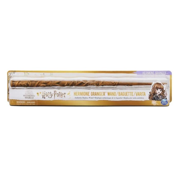 SPINMASTER Wizarding World Baguette Hermione Granger - Réplique 30 cm, carte sorts incluse - Des 6 ans SPINMASTER Wizarding World Baguette Hermione Granger - Réplique 30 cm, carte sorts incluse - Des 6 ans