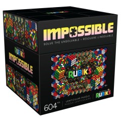 Puzzle Impossible 604 Pieces Lenticulaires Rubik's - 2 Puzzles en 1 -