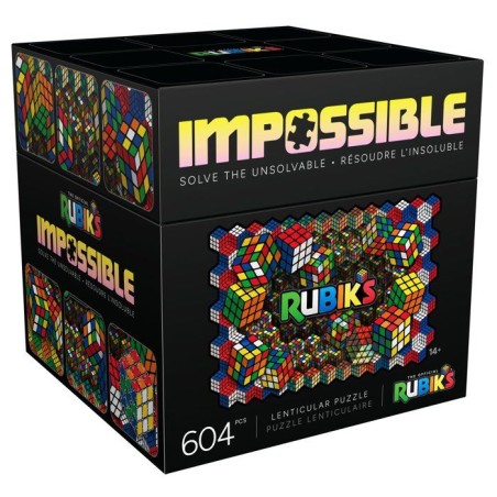 Puzzle Impossible 604 Pieces Lenticulaires Rubik's - 2 Puzzles en 1 -