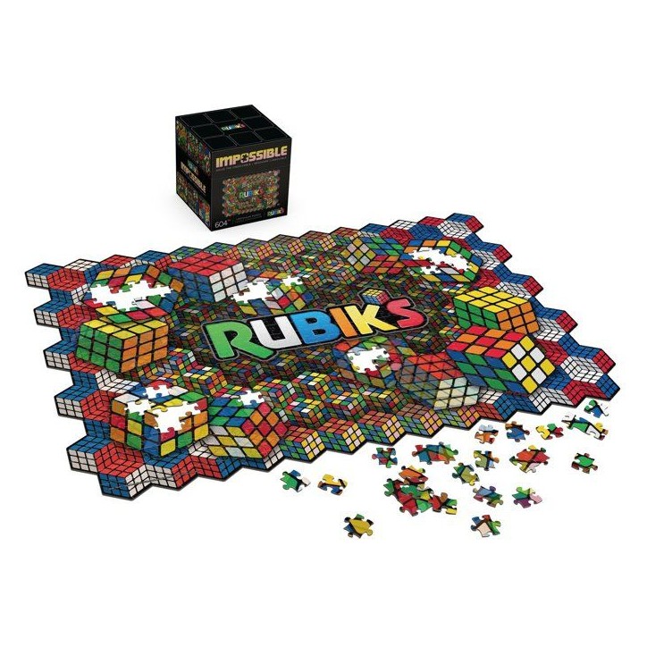 Puzzle Impossible 604 Pieces Lenticulaires Rubik's - 2 Puzzles en 1 - SPIN MASTER - A partir de 14 ans