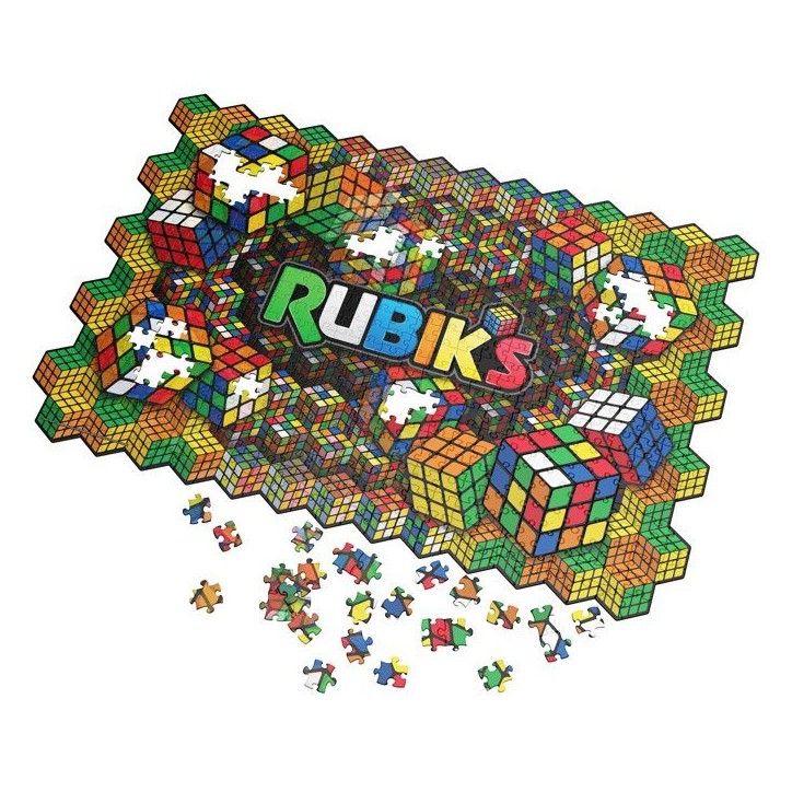 Puzzle Impossible 604 Pieces Lenticulaires Rubik's - 2 Puzzles en 1 - SPIN MASTER - A partir de 14 ans