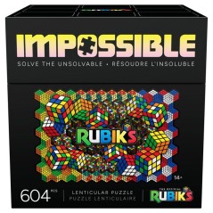 Puzzle Impossible 604 Pieces Lenticulaires Rubik's - 2 Puzzles en 1 -