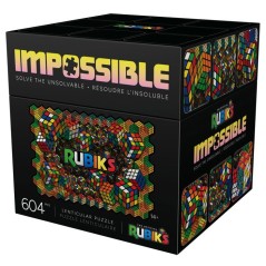 Puzzle Impossible 604 Pieces Lenticulaires Rubik's - 2 Puzzles en 1 -