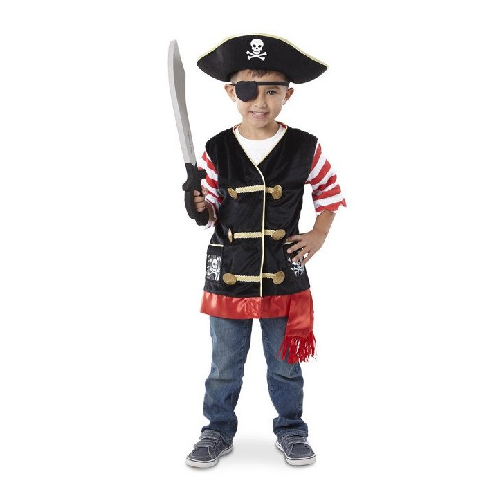 Déguisement de Pirate avec Accessoires Melissa & Doug - Veste + Chapeau + Épée - SPIN MASTER - De 3 a 6 ans