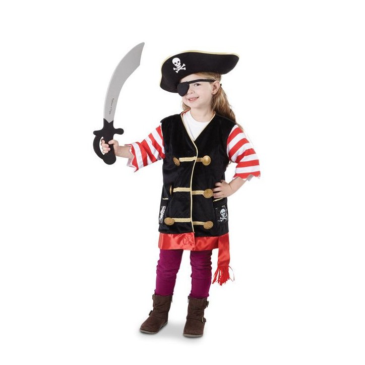 Déguisement de Pirate avec Accessoires Melissa & Doug - Veste + Chapeau + Épée - SPIN MASTER - De 3 a 6 ans