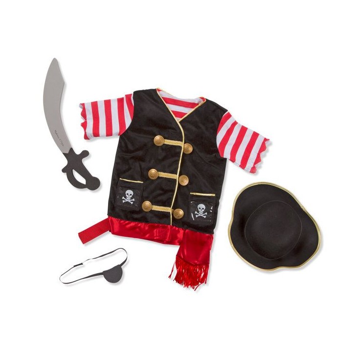 Déguisement de Pirate avec Accessoires Melissa & Doug - Veste + Chapeau + Épée - SPIN MASTER - De 3 a 6 ans