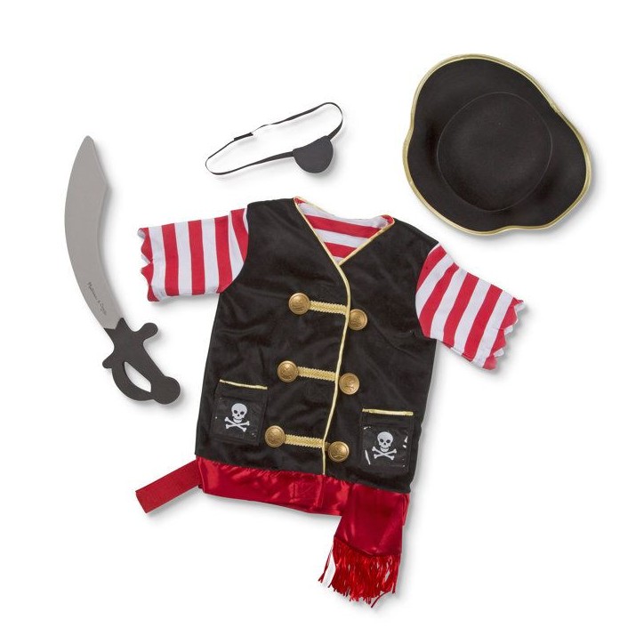 Déguisement de Pirate avec Accessoires Melissa & Doug - Veste + Chapeau + Épée - SPIN MASTER - De 3 a 6 ans