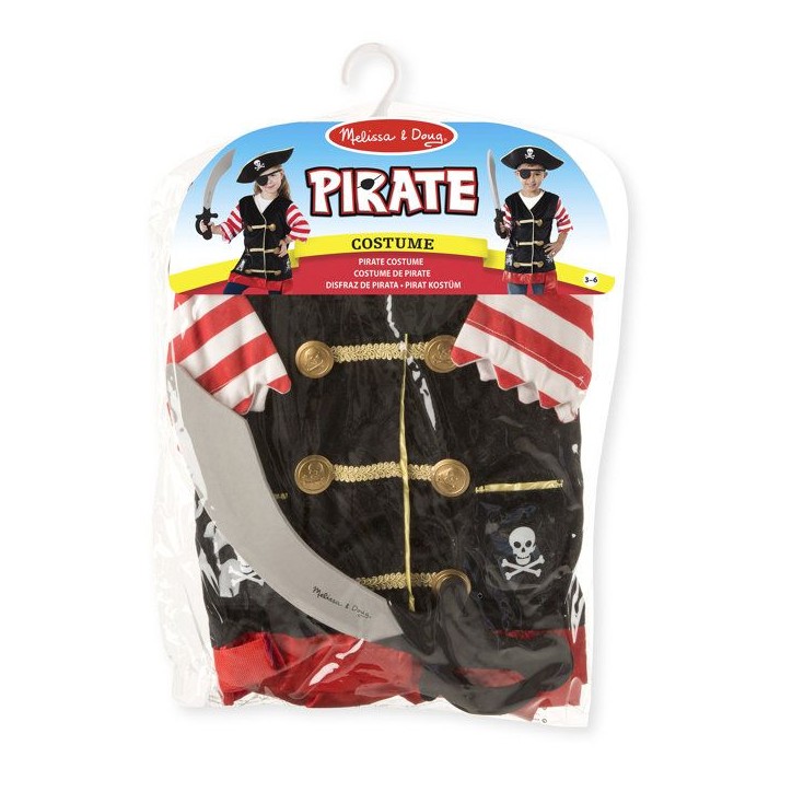 Déguisement de Pirate avec Accessoires Melissa & Doug - Veste + Chapeau + Épée - SPIN MASTER - De 3 a 6 ans