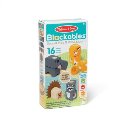 Blockables Les Animaux de la Foret Melissa & Doug - 16 Pieces en Bois