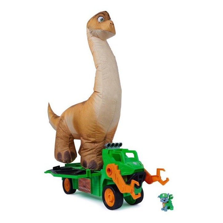Véhicule Megasaurus La Pat' Patrouille - Dinosaure Gonflable de 75cm + Rocky - SPIN MASTER - A partir de 3 ans