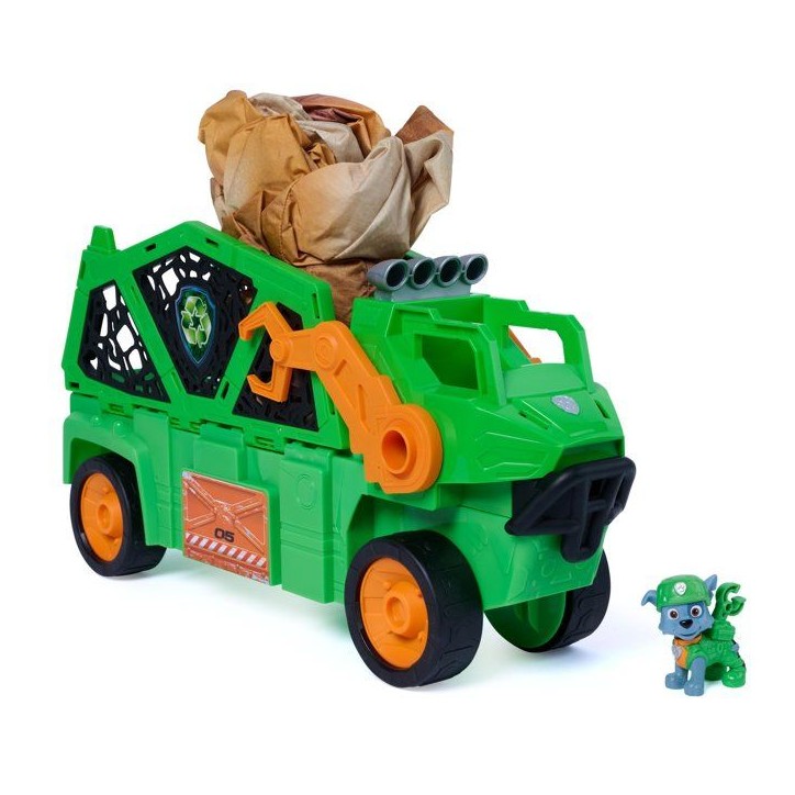 Véhicule Megasaurus La Pat' Patrouille - Dinosaure Gonflable de 75cm + Rocky - SPIN MASTER - A partir de 3 ans