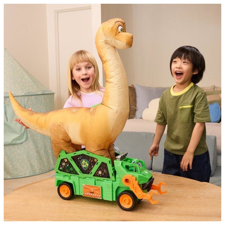 Véhicule Megasaurus La Pat' Patrouille - Dinosaure Gonflable de 75cm + Rocky - SPIN MASTER - A partir de 3 ans
