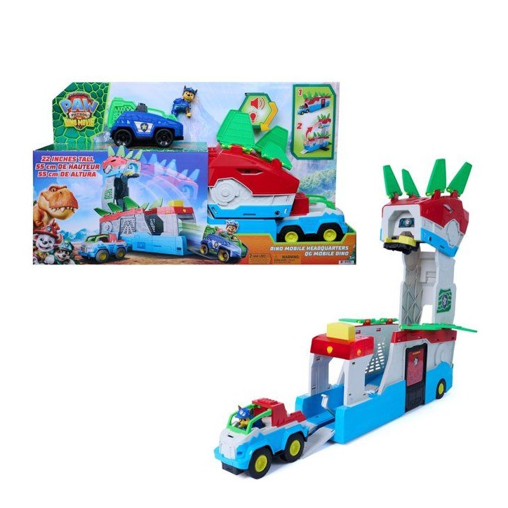 Quartier Général Dino Mobile La Pat' Patrouille - Camion Transformable + Chase - SPIN MASTER - A partir de 3 ans