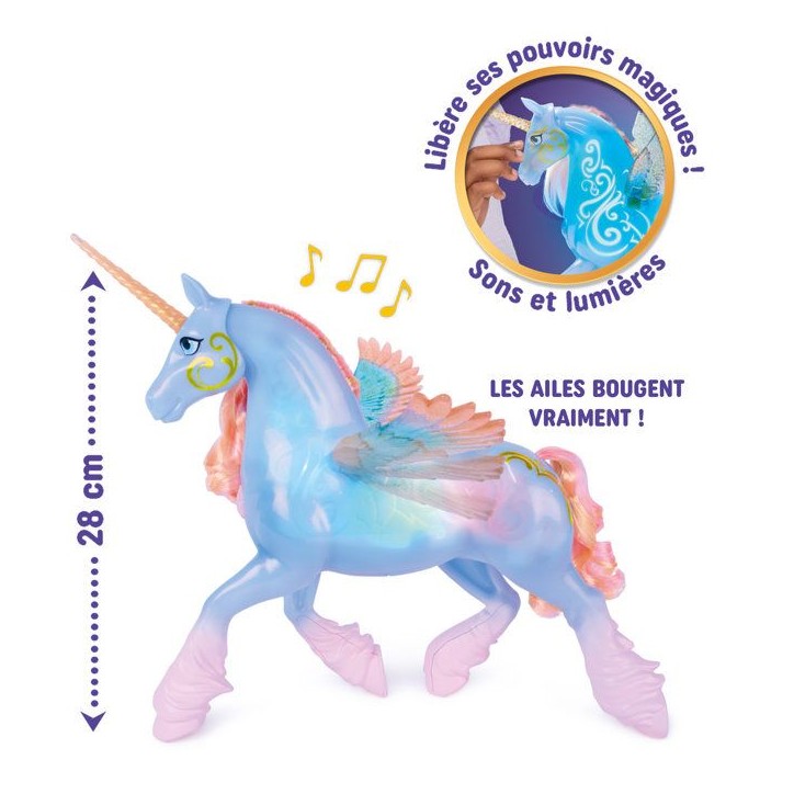 Licorne Interactive Skywind Ailes Magiques L'Ecole des Licornes - Sons et Lumieres - SPIN MASTER - A partir de 4 ans