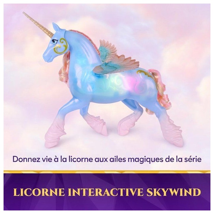 Licorne Interactive Skywind Ailes Magiques L'Ecole des Licornes - Sons et Lumieres - SPIN MASTER - A partir de 4 ans