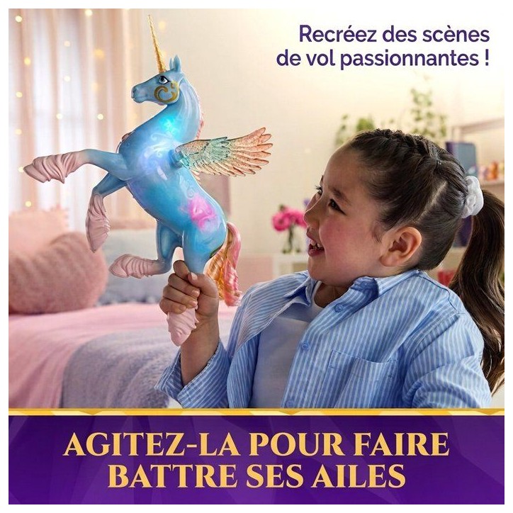 Licorne Interactive Skywind Ailes Magiques L'Ecole des Licornes - Sons et Lumieres - SPIN MASTER - A partir de 4 ans