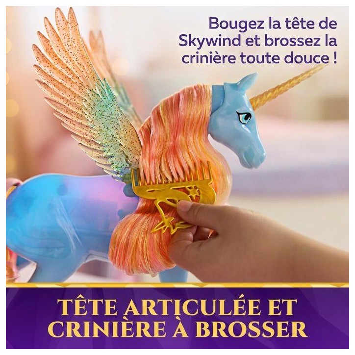 Licorne Interactive Skywind Ailes Magiques L'Ecole des Licornes - Sons et Lumieres - SPIN MASTER - A partir de 4 ans