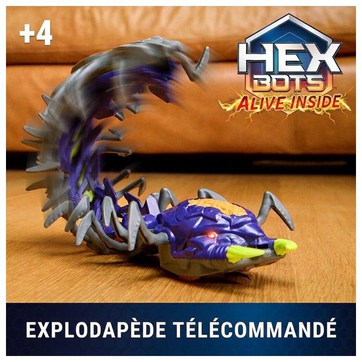 Explodapede Centipede Hex Bots - Centipede Radiocommandé Rechargeable USB - SPIN MASTER - A partir de 4 ans Explodapede Centipede Hex Bots - Centipede Radiocommandé Rechargeable USB - SPIN MASTER - A partir de 4 ans